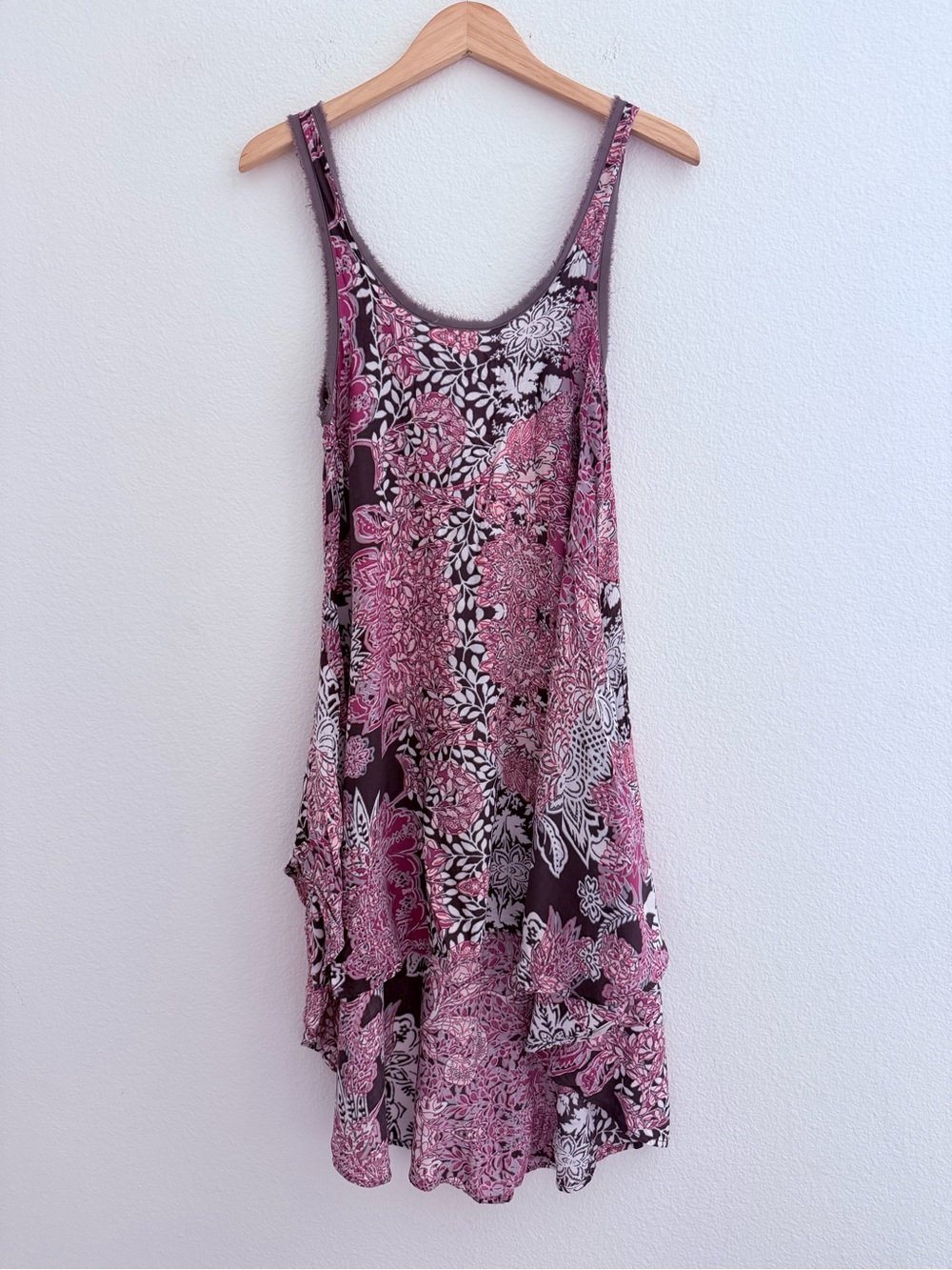 Free People fairycore Floral Tiered Tank whimsy high low Dress